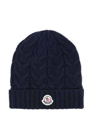 blue wool beanie MONCLER KIDS | J29543B0002504S02778